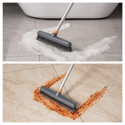 Floor Cleaning Brush – Soft & Stiff Bristles with Rubber Roller for Multi-Surface Cleaning
