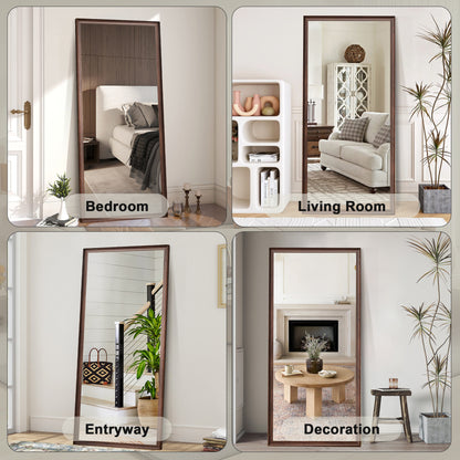 70*32 inch full-body floor mirror with Artificial wood frame, elegant design and durability, a must-have for bedrooms, clothing stores and salons