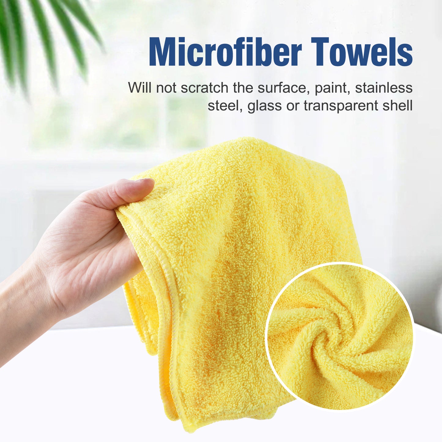 18-Piece Microfiber Towel Set – Soft, Absorbent & Reinforced for Kitchen, Bathroom & Car Use