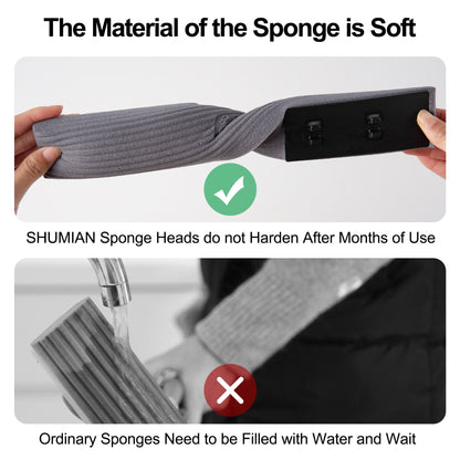 360° Sponge Mop – Built-In Wringer & Super Absorbent Head