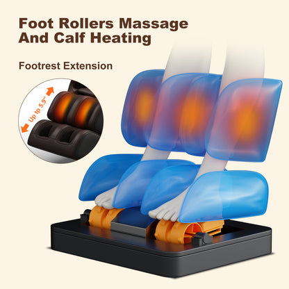 Full-Body Smart Massage Chair with 3D Kneading, Heat & Adjustable Fit C300