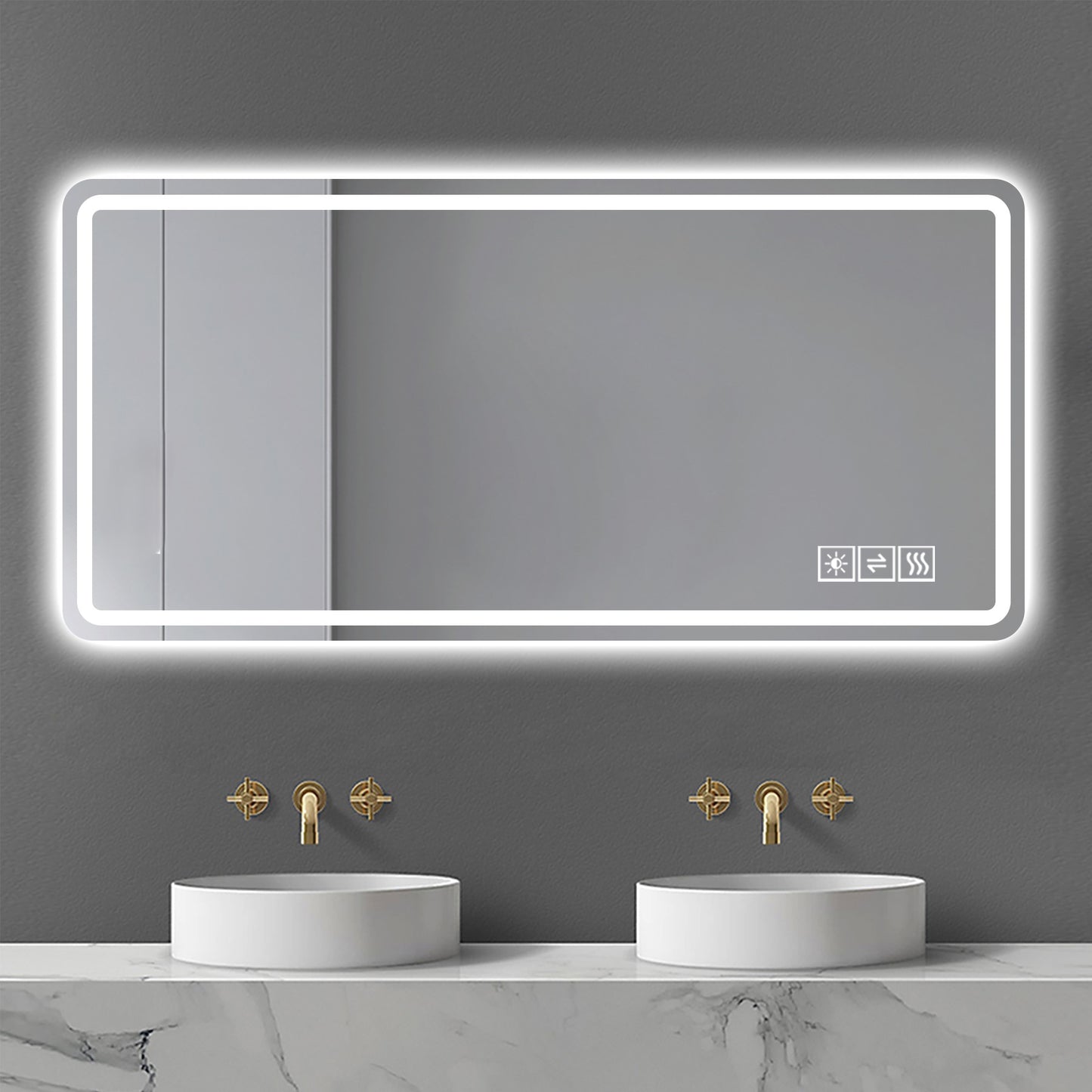 28*60inch LED Bathroom Vanity Mirror ,wall mirror,Anti-Fog, Dimmable,Shatter-Proof Tempered Glass, Ideal for Bathroom Wall Decor, Beauty Makeup and Shaving