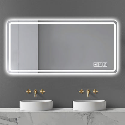 28*60inch LED Bathroom Vanity Mirror ,wall mirror,Anti-Fog, Dimmable,Shatter-Proof Tempered Glass, Ideal for Bathroom Wall Decor, Beauty Makeup and Shaving