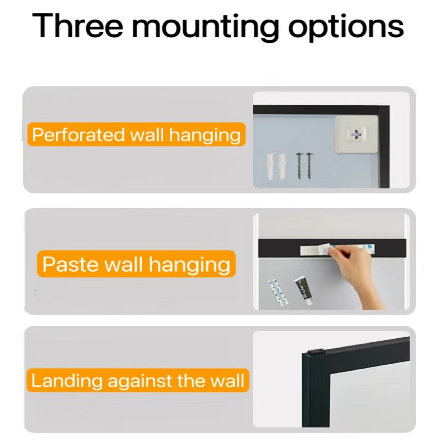 32*70inch full-body floor mirror with Artificial wood frame, elegant design and durability, a must-have for bedrooms, clothing stores and salons