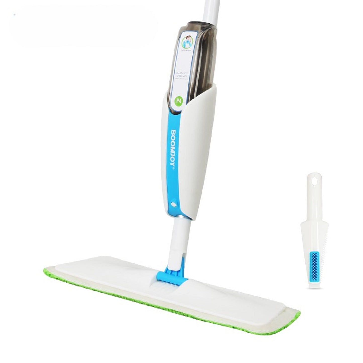 Blue Microfiber Spray Mop – Wet & Dry Use with 360° Rotation for Efficient Cleaning