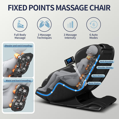 Zero Gravity Massage Chair with Airbags, Adjustable Intensity & 6 Auto Programs TJX-A-SS02