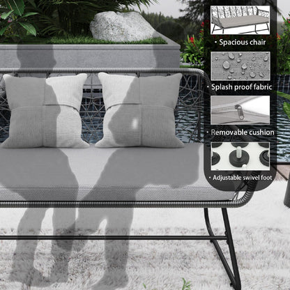 4-Piece Wicker Weave Leisure Set – Unique Handcrafted Design