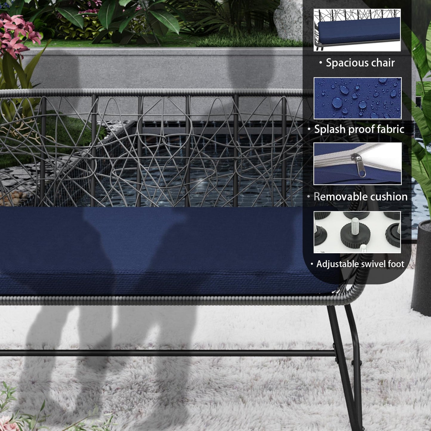 4-Piece Wicker Weave Leisure Set – Unique Handcrafted Design
